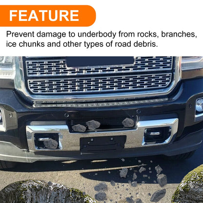 Chrome For GMC Sierra 2500HD 3500HD 2015-2019 Front Bumper Skid Plate Silver