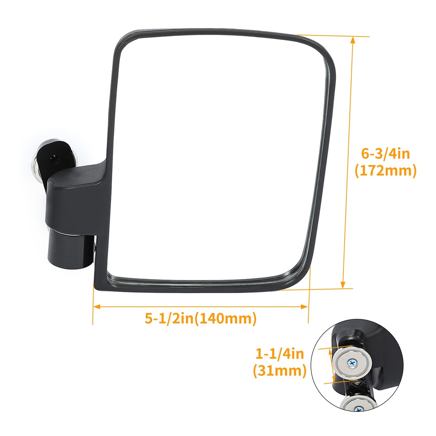 Pair Rated Magnet Tractor Side Mirror LH & RH 220lb Fit For Kubota John Deere