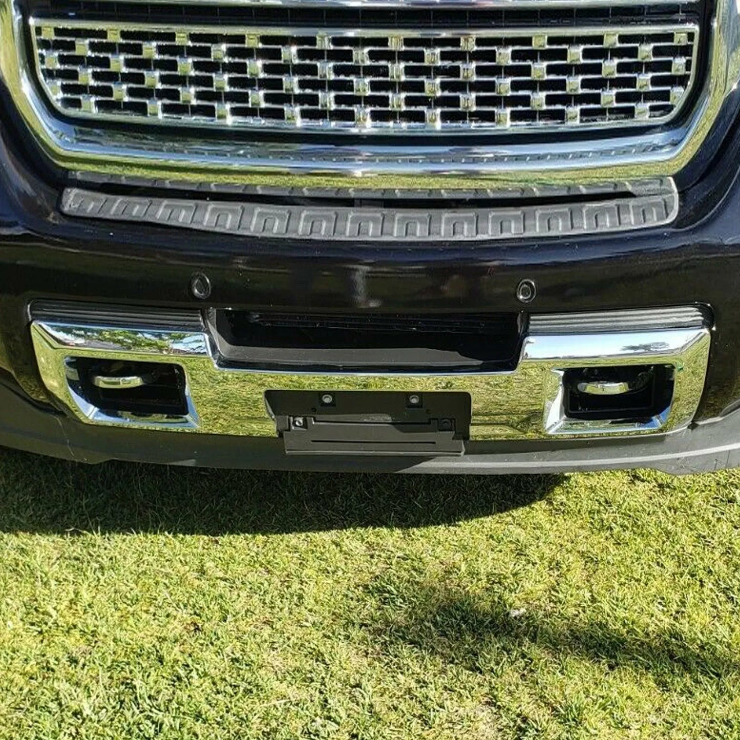 Chrome For GMC Sierra 2500HD 3500HD 2015-2019 Front Bumper Skid Plate Silver