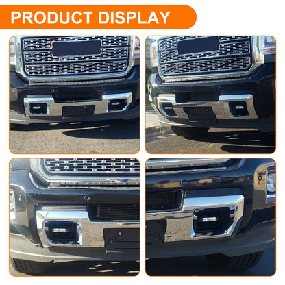 Chrome For GMC Sierra 2500HD 3500HD 2015-2019 Front Bumper Skid Plate Silver