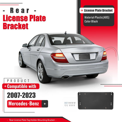 Rear License Plate Mounting Bracket For Mercedes-Benz A-Class With Screws