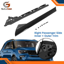 Fit 11-19 Ford Explorer Inner Outer Windshield A-Pillar Molding Trim Right Side
