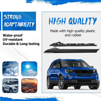 Fit 11-19 Ford Explorer Inner Outer Windshield A-Pillar Molding Trim Right Side